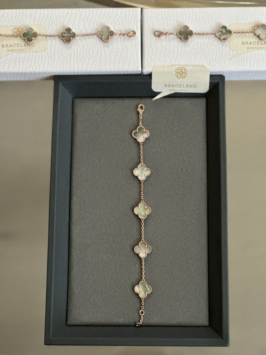 Alhambra Bracelet Grey in 18k Rose Gold