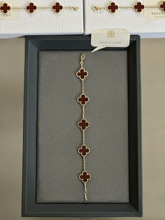 Alhambra Bracelet Red in 18k Gold